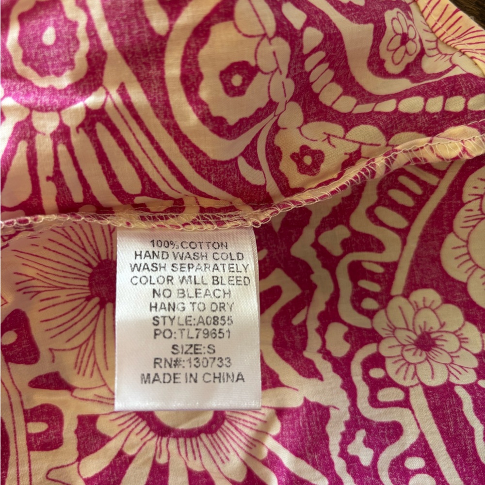 Umgee Pink and Cream resort style Floral Midi Dress NWT - Picture 5 of 10